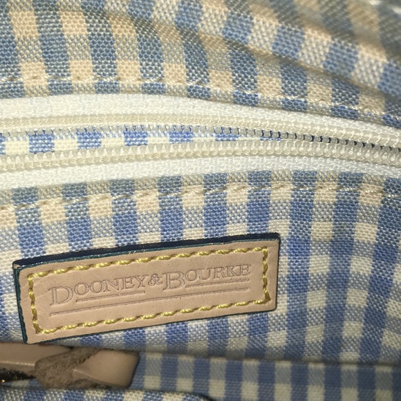 Dooney & Burke Mini Trimmed in Tan &Blue - Picture 5 of 5